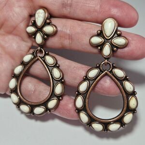 Copper tone Samantha western teardrop earrings